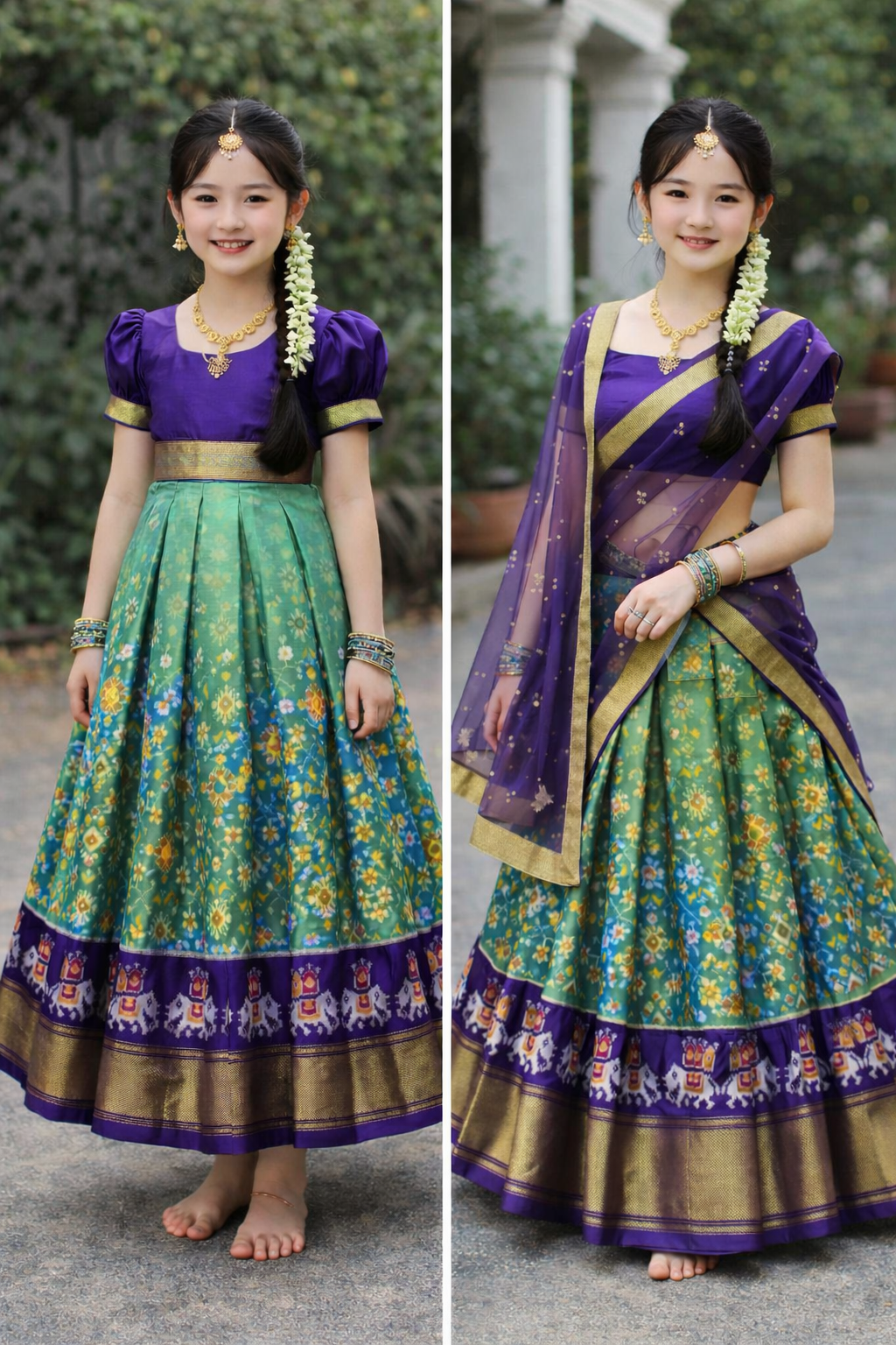 Pattu Pavadai ( Age 10 to 30 yrs) / Half saree / Lehengas - Classic to Modern