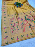 Yellow Soft Paithani Silk Saree