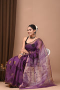 Kota doria purple saree - Classic to Modern