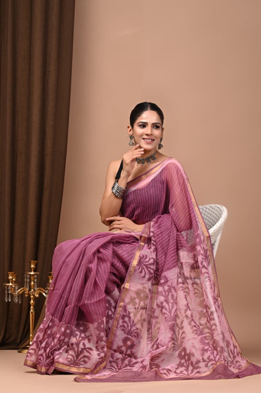 Kota Saree - Mauve pink colour - Classic to Modern
