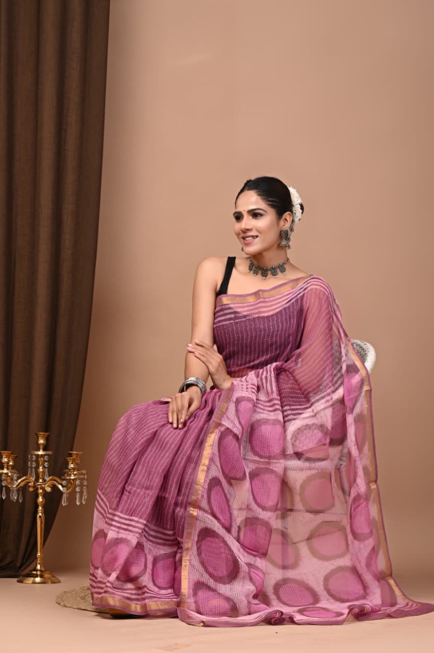 Kota Saree mauve pink saree - Classic to Modern