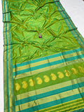 Light Green with Dark Green Border Paithani Saree - Classic to Modern