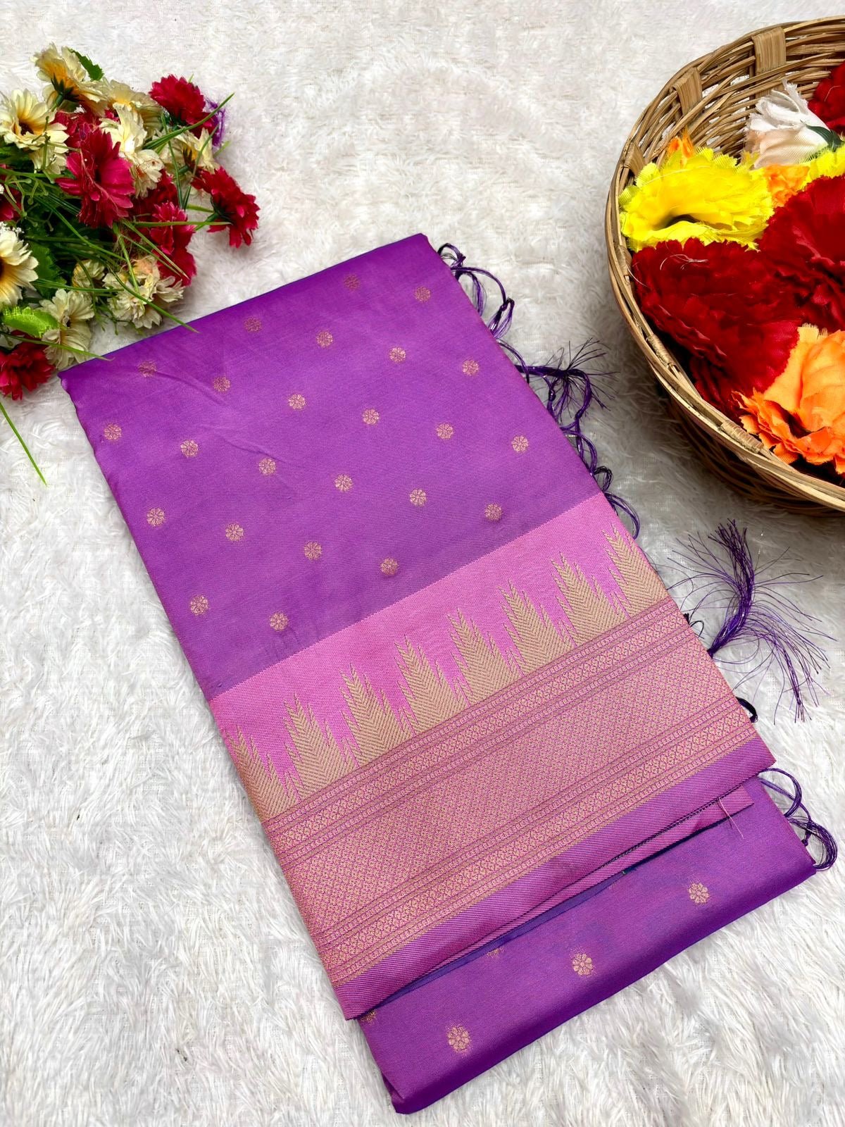 Magenta Temple Border Paithani Saree - Classic to Modern