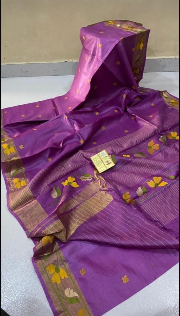 Magenta Tusshar Pure Sillk Saree - Classic to Modern