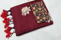Maroon Khadhi cotton saree - Classic to Modern