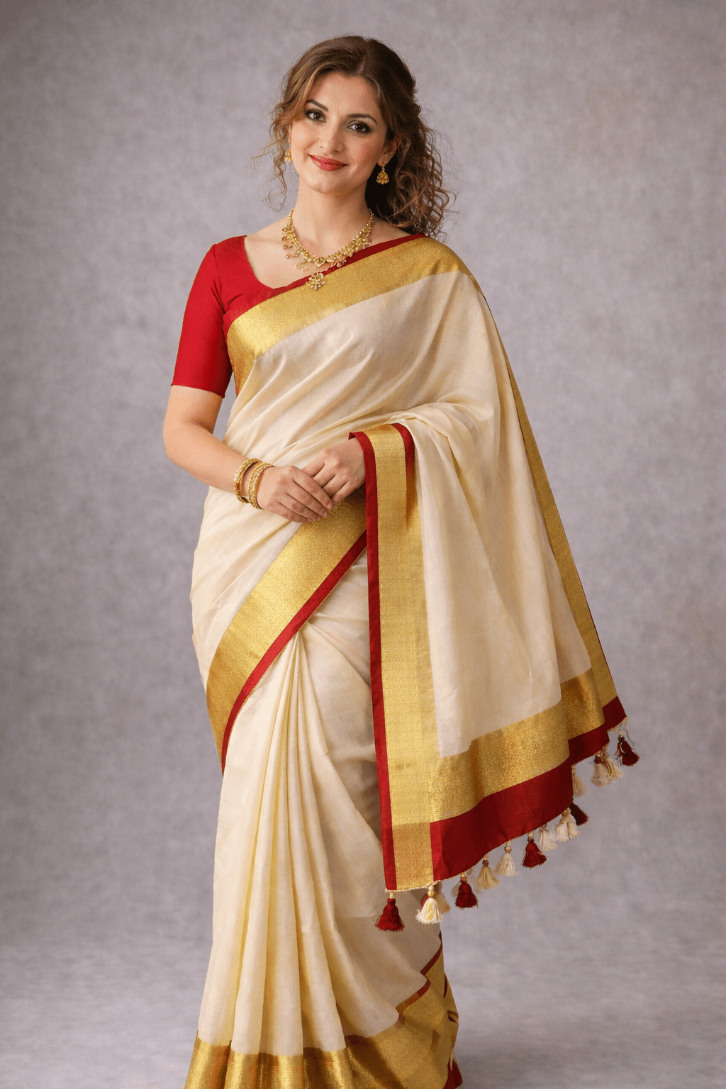 Off White Linen Saree - Classic to Modern