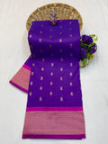 Paithani Silk Saree Violet with pink border - Classic to Modern