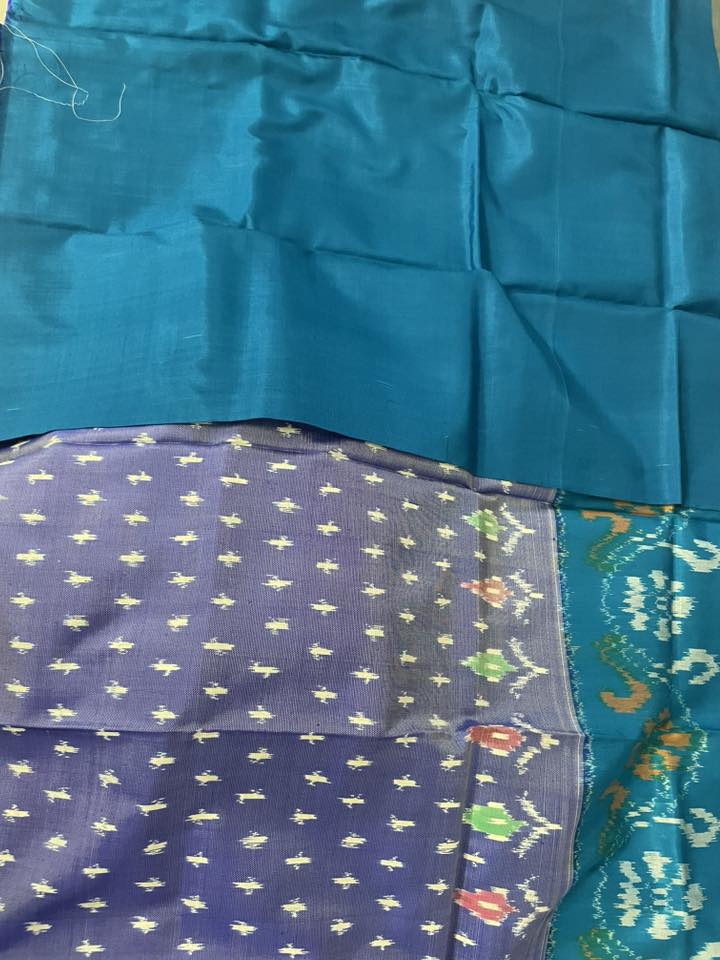 Pattu Pavadai light lavender with Peacock blue border - Classic to Modern