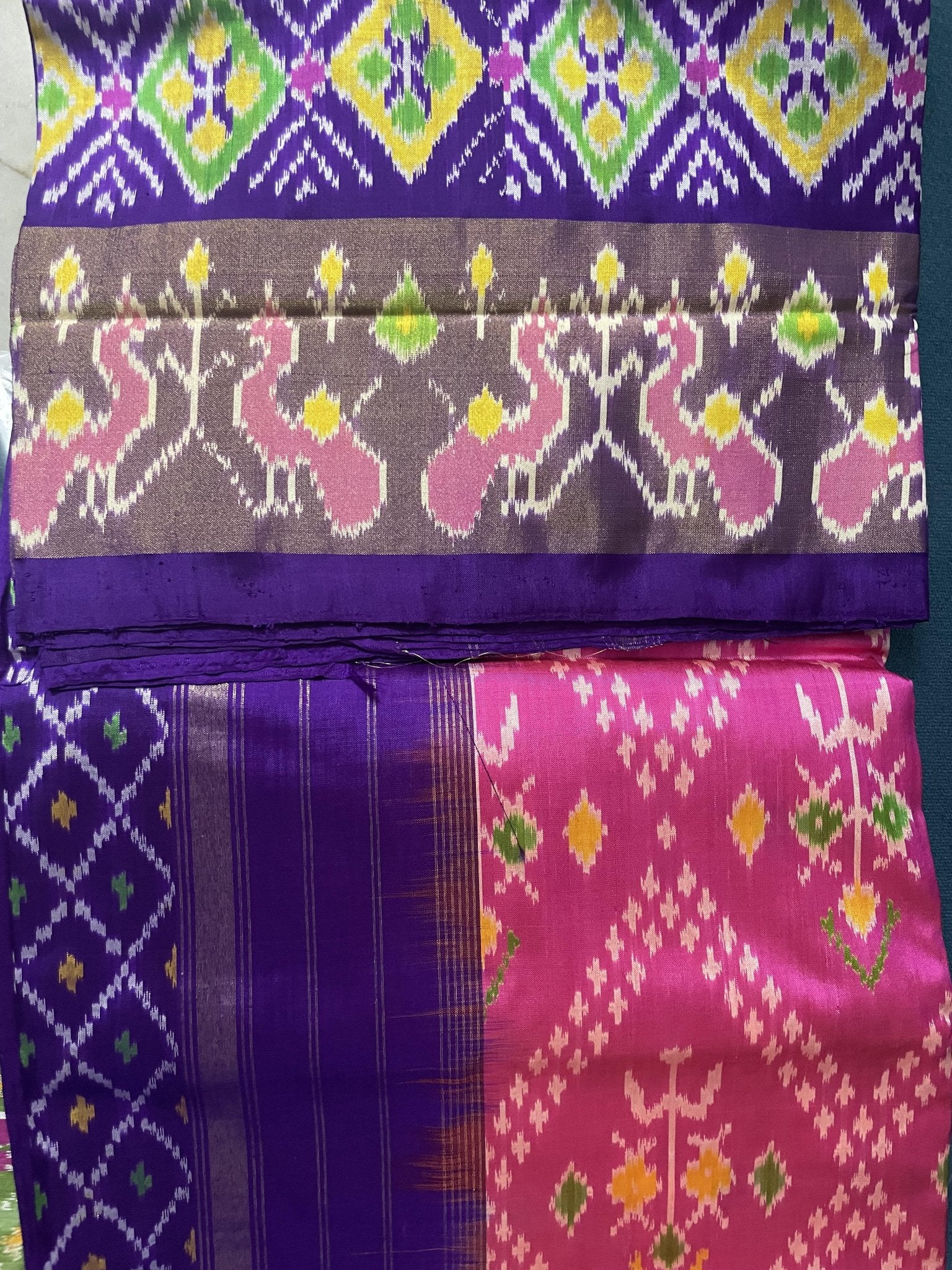 Pink Ikkat Pure Silk Saree - Classic to Modern