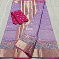 Purple Lavender Kota Silk saree - Classic to Modern