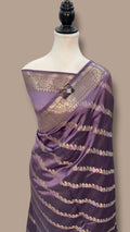 Purple or Light Grape Colour Banarasi Saree - Classic to Modern