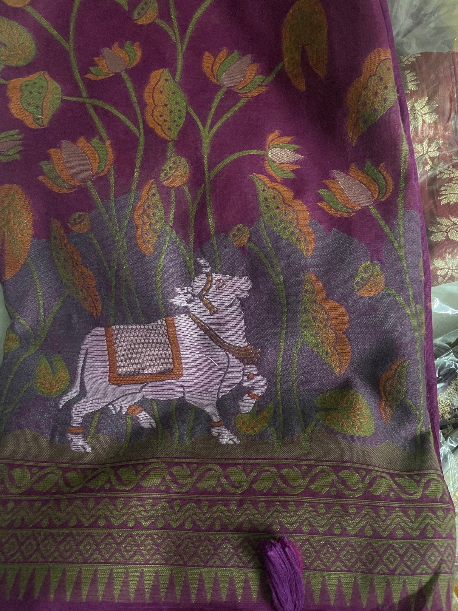 Purple pure muga cotton saree - Classic to Modern