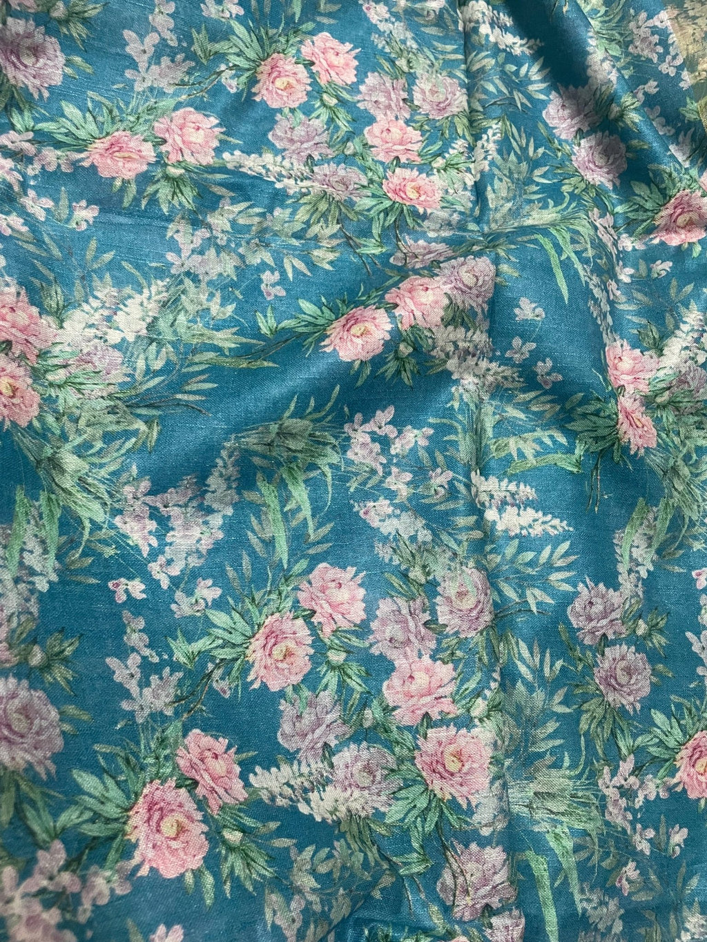 Soft Line Blue saree with printed floral design - Classic to Modern