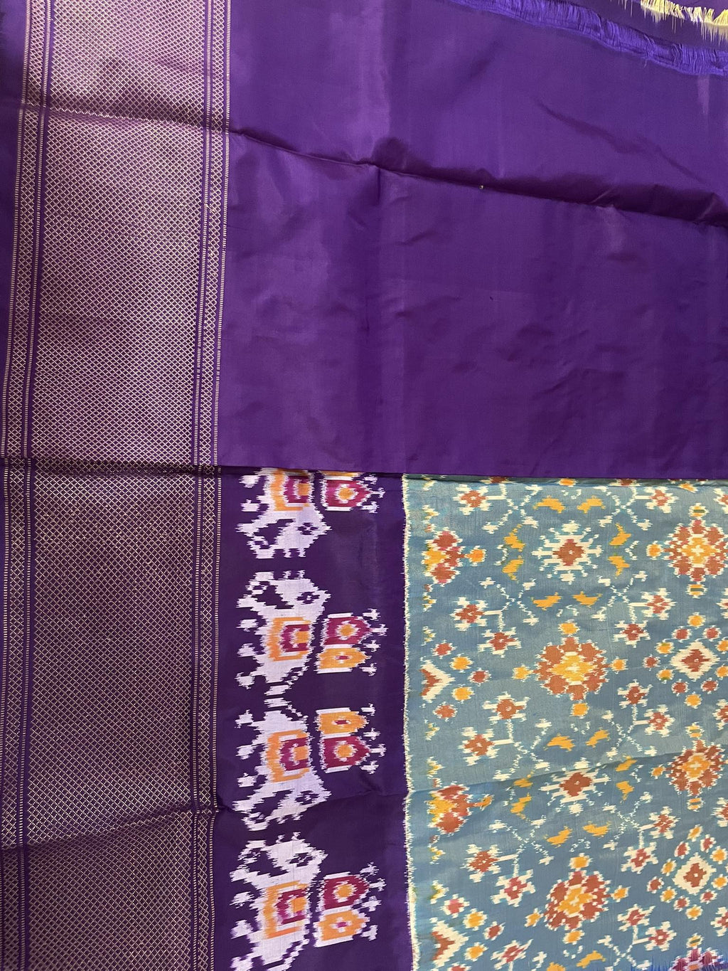 turquoise Pattu pavadai /Half Saree - Classic to Modern